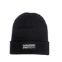 Black beanie with Diamond Protech logo on a white background