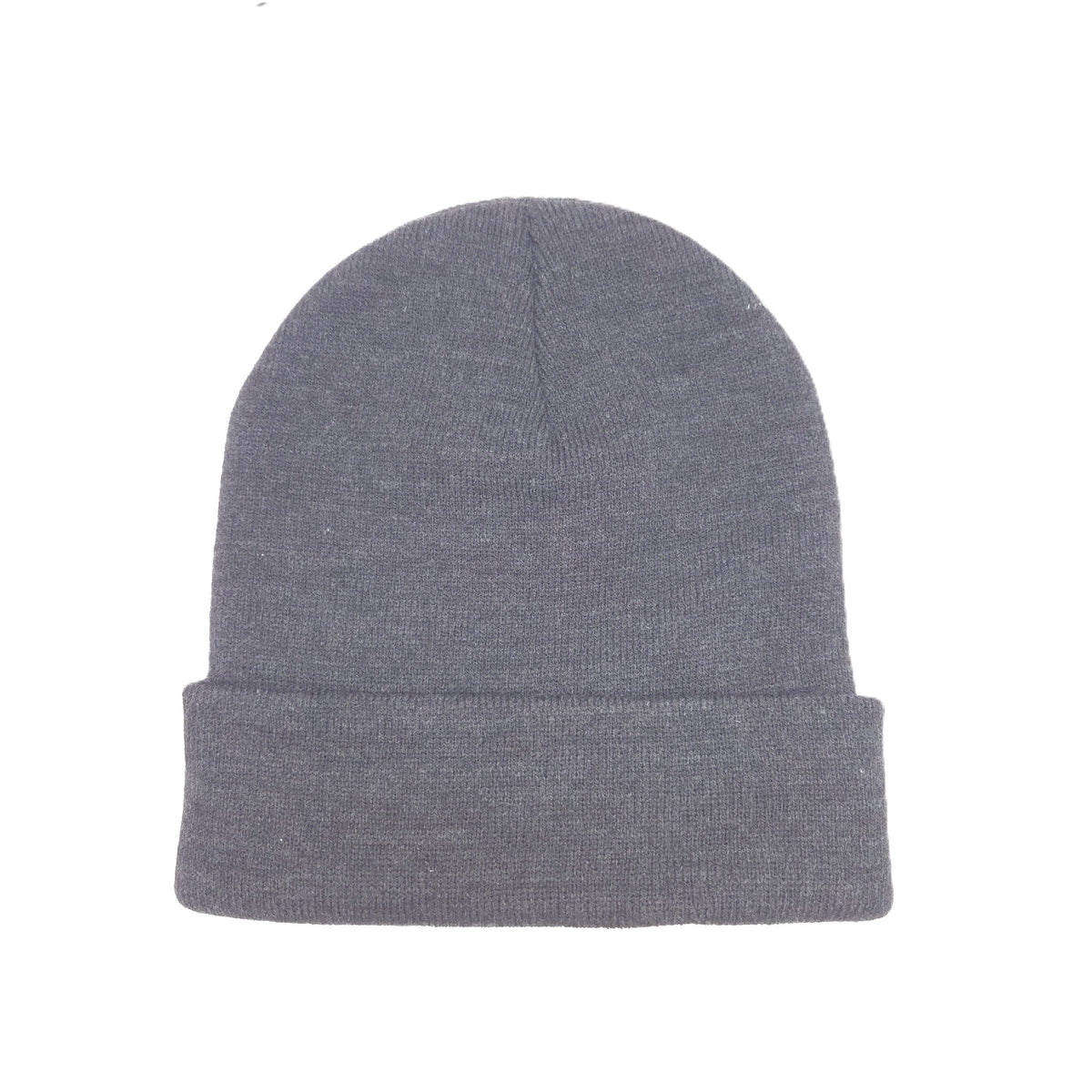 Gray beanie on a white background